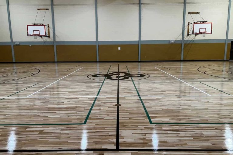 Indoor pickleball court view of Glendale Sports Center in Denver CO
