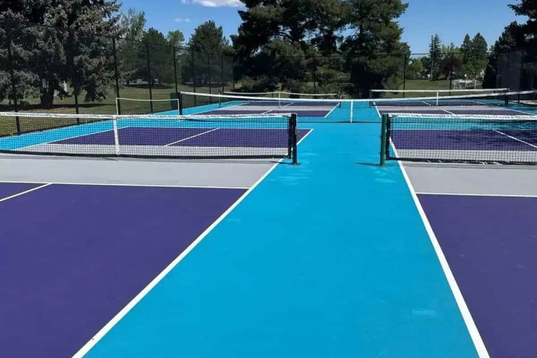 Outdoor pickleball court view ofHampden Heights Swim & Sport Club at Denver CO